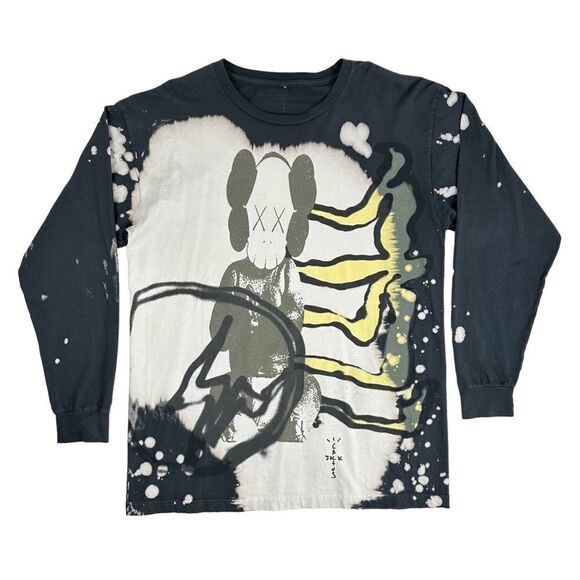Travis Scott Cactus Jack x KAWS x Fragment Long Sleeve T-Shirt Large - Picture 1 of 3